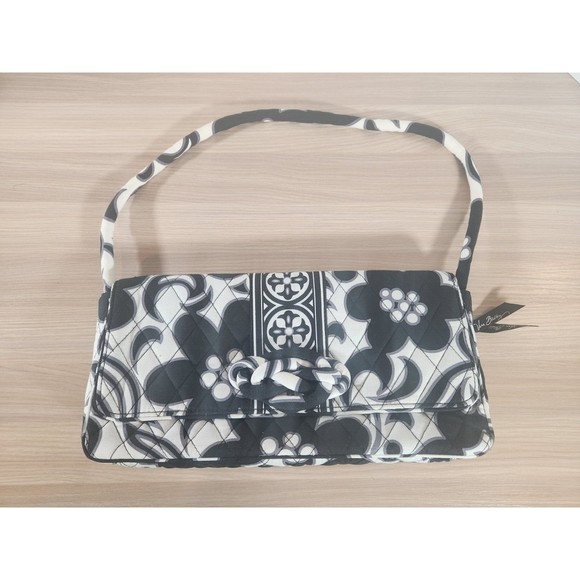Vera Bradley Knot Just a Clutch in Night & Day - Purse - Handbag - Black & White - Picture 3 of 8